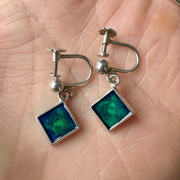 Authentic Vintage David Andersen Enamel Earrings - Picture 6 of 6